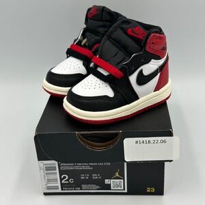 [FD1413-106] Air Jordan 1 Retro High OG Toddler 'Black Toe Reimagined' *NEW* 2C
